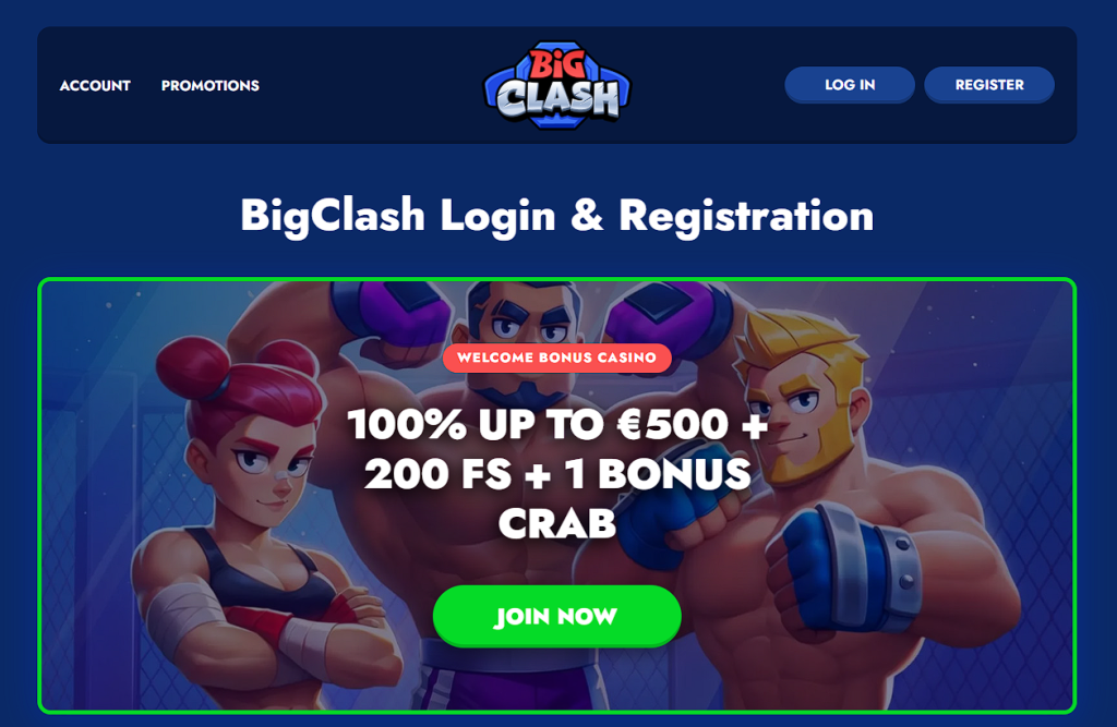 Big Clash home page
